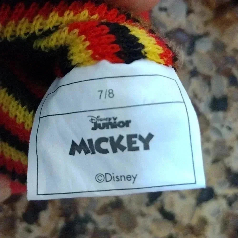 Mickey Mouse Youth Plush Cozy Sock Top Slippers NWOT - Picture 8 of 11